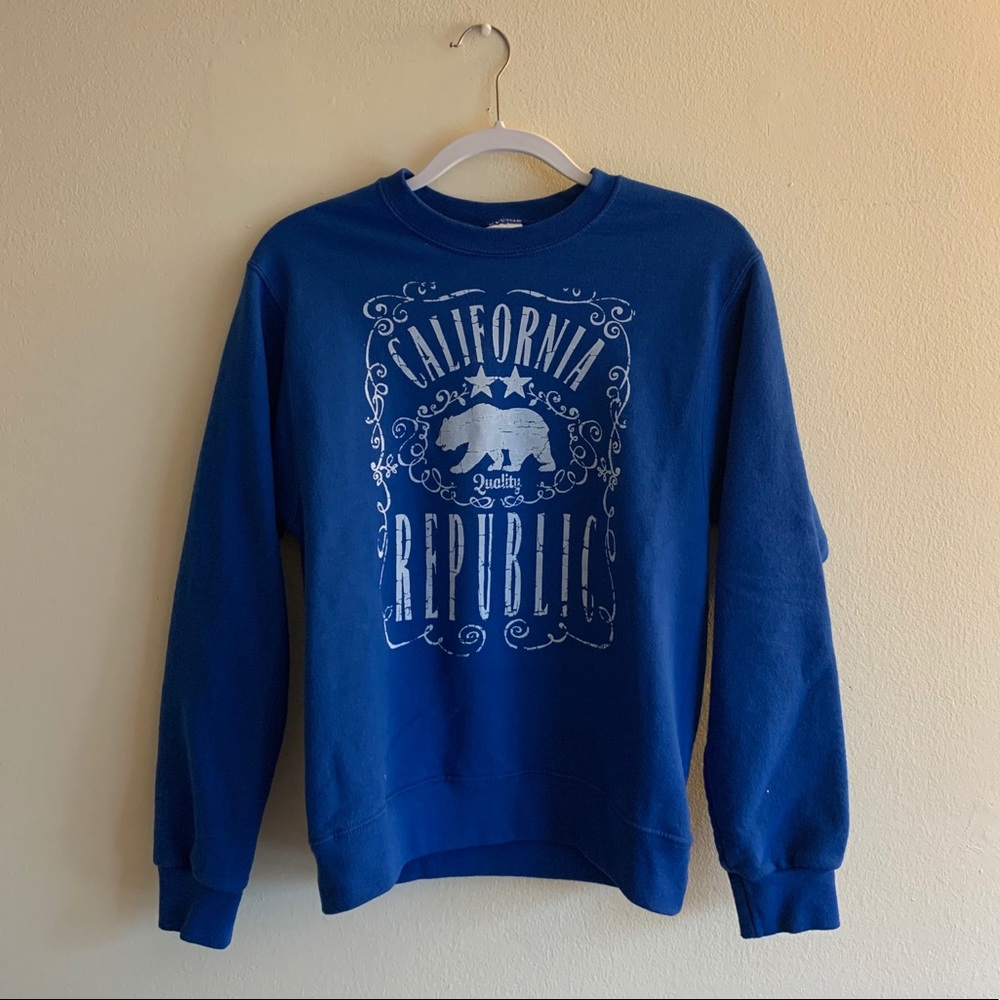 Royal Blue California Crewneck Sweater